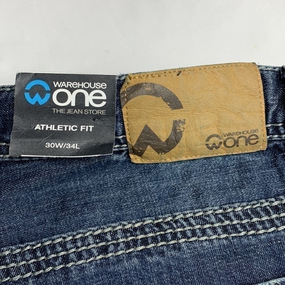 Warehouse One Athletic Fit Jeans Size 30 W x 34 L NWT - Picture 3 of 15